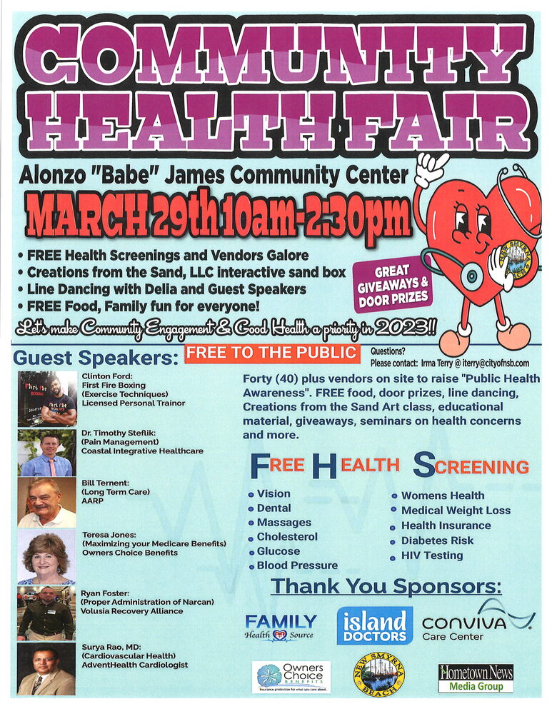 Community Health Fair. All text included.