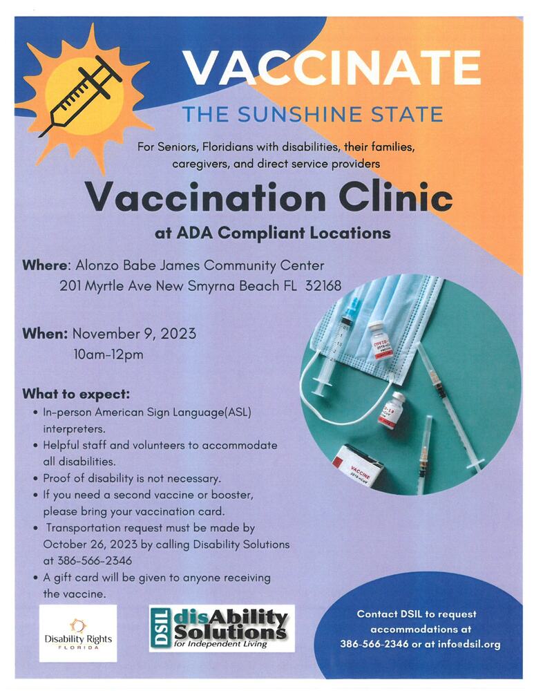 Vaccination Flyer. All above text included.