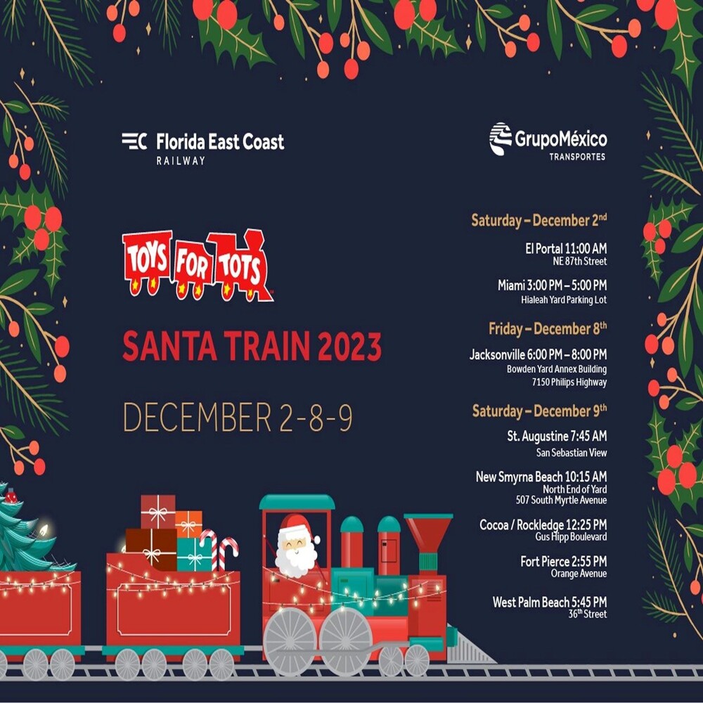  Toys for Tots, Santa Train. All above text included. 