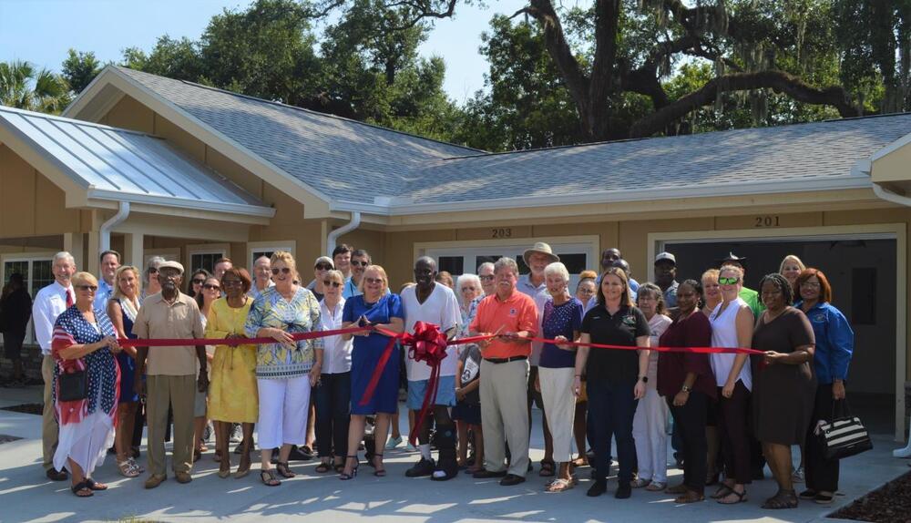 Ribbon-cutting ceremony for new affordable housing duplex located on Dimmick Street in New Smyrna Beach
