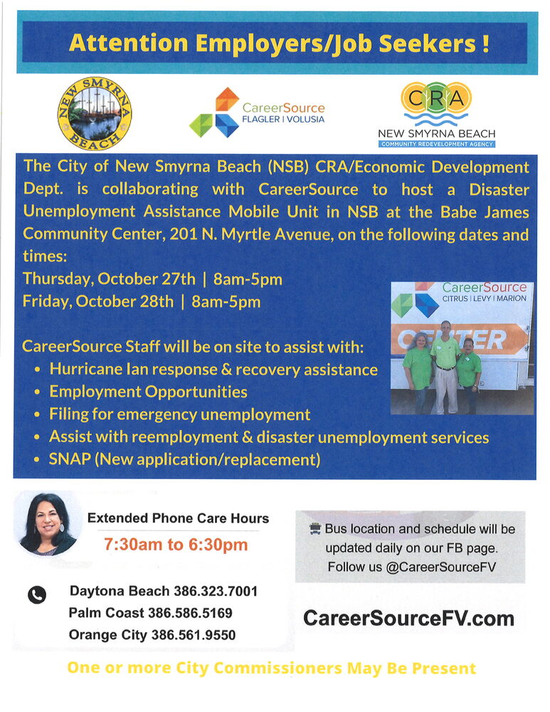 CareerSource Unemployment Assistance Mobile Unit Flyer
